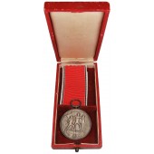 Medal of the Third Reich in memory of the Anschluss of Austria in a case. Perfect condition
