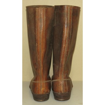 Early brown leather boots of the Wehrmacht, Luftwaffe, or Waffen SS. Espenlaub militaria
