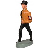 Figurine of a marching LSSAH soldier in early uniforms, Elastolin