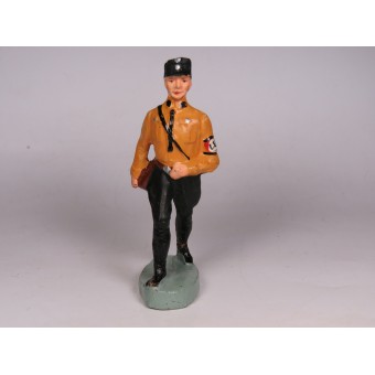 Figurine of a marching LSSAH soldier in early uniforms, Elastolin. Espenlaub militaria