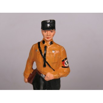 Figurine of a marching LSSAH soldier in early uniforms, Elastolin. Espenlaub militaria