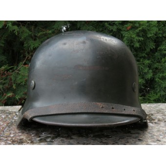 SD Wehrmacht steel helmet m35 NS64/5861 complete. Espenlaub militaria