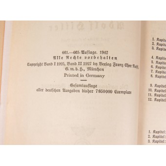The book - Mein Kampf by Adolf Hitler, edition of 1942. Espenlaub militaria
