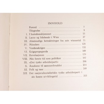 The book Min Kamp by Adolf Hitler in Norwegian. Oslo 1942. Espenlaub militaria