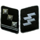 Waffen-SS commander with the rank of SS-Obersturmführer collar tabs