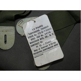 Lend lease US made trousers suspenders. 1943 year. Espenlaub militaria