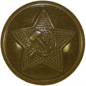 Lendlease US made soviet button composite khaki plastic 22 mm. Espenlaub militaria