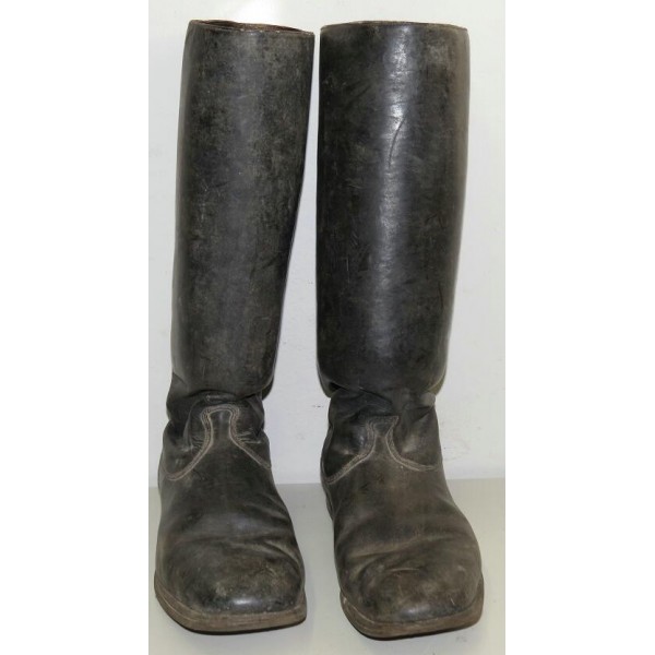 Long black leather boots for RKKA female personnel- Boots & Shoes