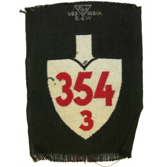 RAD Abteilung 3/354 sleeve service unit assignment shield. Espenlaub militaria