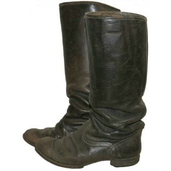 Soviet pre WW2 tleather long boots in size 37. Espenlaub militaria