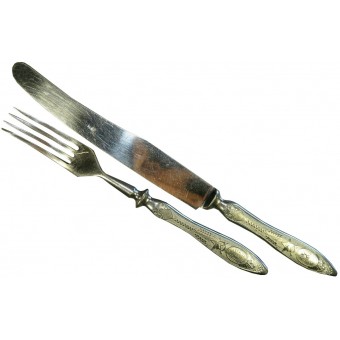 Spoon and fork with soviet symbolic. Espenlaub militaria