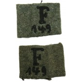 Festungsbaubataillon/Fortress construction battalion 149 shoulder straps slides