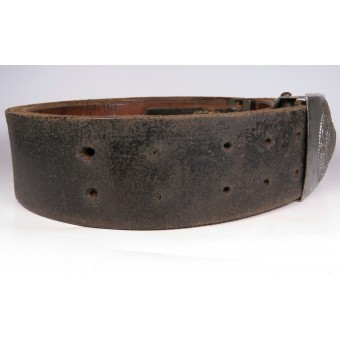 Wehrmacht combat belt with iron buckle, late war. Espenlaub militaria