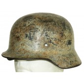 Wehrmacht steel helmet M40 in winter camouflage ET 62
