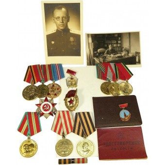 Set of awards and documents for Latvian RKKA commander. Espenlaub militaria