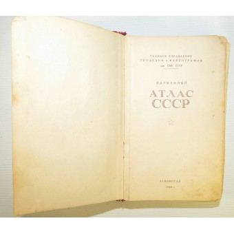 USSR chart atlas, edition 1940, Small pocket size, Rare.. Espenlaub militaria