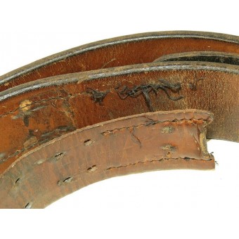 German 3rd Reich Wehrmacht or Waffen SS leather belt. Espenlaub militaria