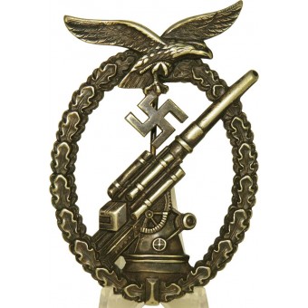 Luftwaffe FLAK badge, maker Adolf Scholze, Grunwald. Espenlaub militaria