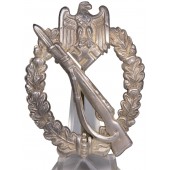 Infanteriesturmabzeichen in Silber Otto Schickle. Super nice zinc badge