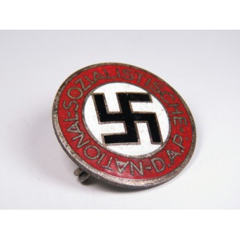 Member badge - NSDAP: Hermann Aurich Dresden M1 / 105 RZM. Carrot enamel. Espenlaub militaria
