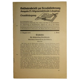 Educational brochure for Wehrmacht soldiers. Must have in a backpack. Espenlaub militaria