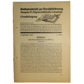 Educational material for Wehrmacht.  Soldiers letters for career promotion. Espenlaub militaria