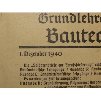Soldiers letter- educational newspaper for free time for Wehrmacht.. Espenlaub militaria