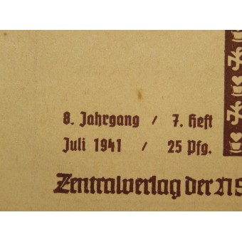 Monthly issue of NSDAP. July 1941 Nationalsozialistischer Volksdienst.. Espenlaub militaria