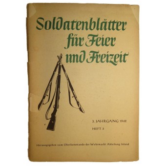 Soldatenblätter für Feier und Freizeit 3. Jahrgang 1942 Heft 3. Espenlaub militaria