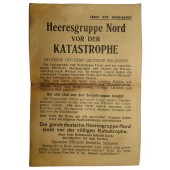Soviet Leaflet for German soldiers: Heeresgruppe NORD vor dem Katastrophe
