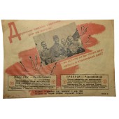 WW2 leaflet issued by germans for Russian soldiers. Propaganda