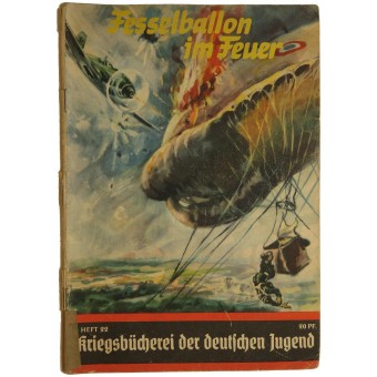 British airship in fire. Kriegsbücherei der deutschen Jugend. Espenlaub militaria