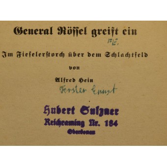 Kriegsbücherei der deutschen Jugend, Heft 57, “General Rössel greift ein. Espenlaub militaria