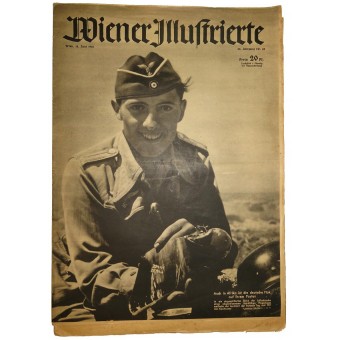 Wiener Illustrierte, Nr. 25, 18. June 1941, 24 pages. Afrika German flak is watching for the raid. Espenlaub militaria