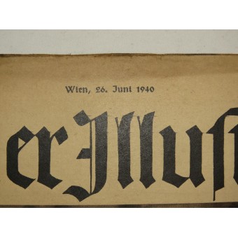 Wiener Illustrierte, Nr. 26, June 1940, The historic meeting of  Führer and Mussolini in Munich. Espenlaub militaria