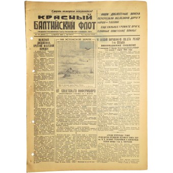 Red Banner Baltic Fleet newspaper 2. March 1944. Espenlaub militaria