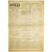Soviet propaganda newspaper PRAVDA  -"Truth" September, 28.  1944