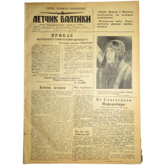The Pilot, newspaper of the Baltic fleet airforces,  January, 25, 1944.. Espenlaub militaria