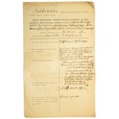 Imperial russian Mobilisation document