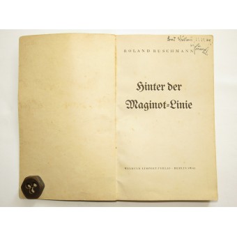 Anti-jewish propaganda book-Behind the Maginot - Line. Espenlaub militaria