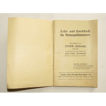 Manual for the rescue of drowning.. Espenlaub militaria