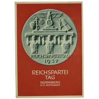 Reichsparteitag Nürnberg 1937 first day postcard. Espenlaub militaria