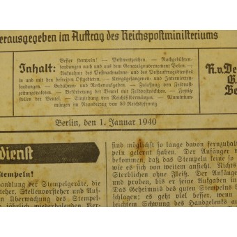 News of Reichspost service- Die Postdienstschule. Espenlaub militaria