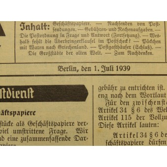 News of Reichspost service- Die Postdienstschule. Espenlaub militaria