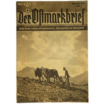 Der Ostmarkbrief April 1939 Propaganda magazine. Espenlaub militaria