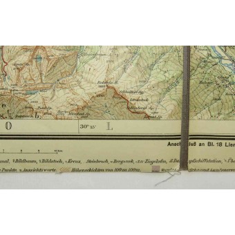 Pre-war Austrian map Großglockner- und Venedigergruppe. Espenlaub militaria