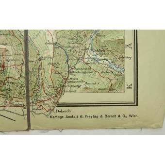 Pre-war Austrian map Großglockner- und Venedigergruppe. Espenlaub militaria