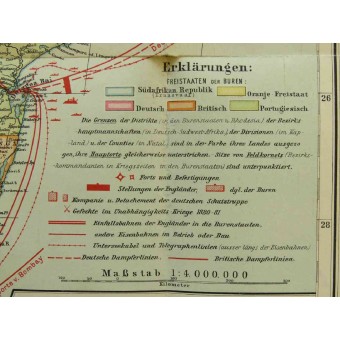 Map from the South-Afrika from the 2nd  Boer War. Espenlaub militaria