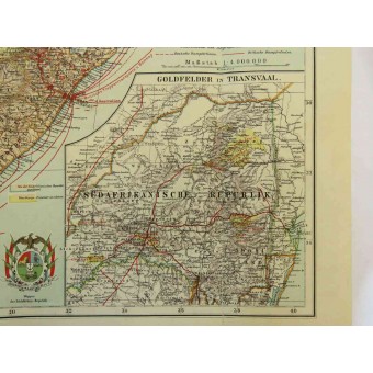 Map from the South-Afrika from the 2nd  Boer War. Espenlaub militaria