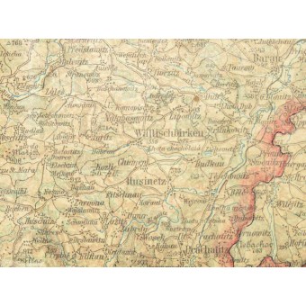 Pre war Austrian map: Klattau, Linz, Salzburg. Espenlaub militaria
